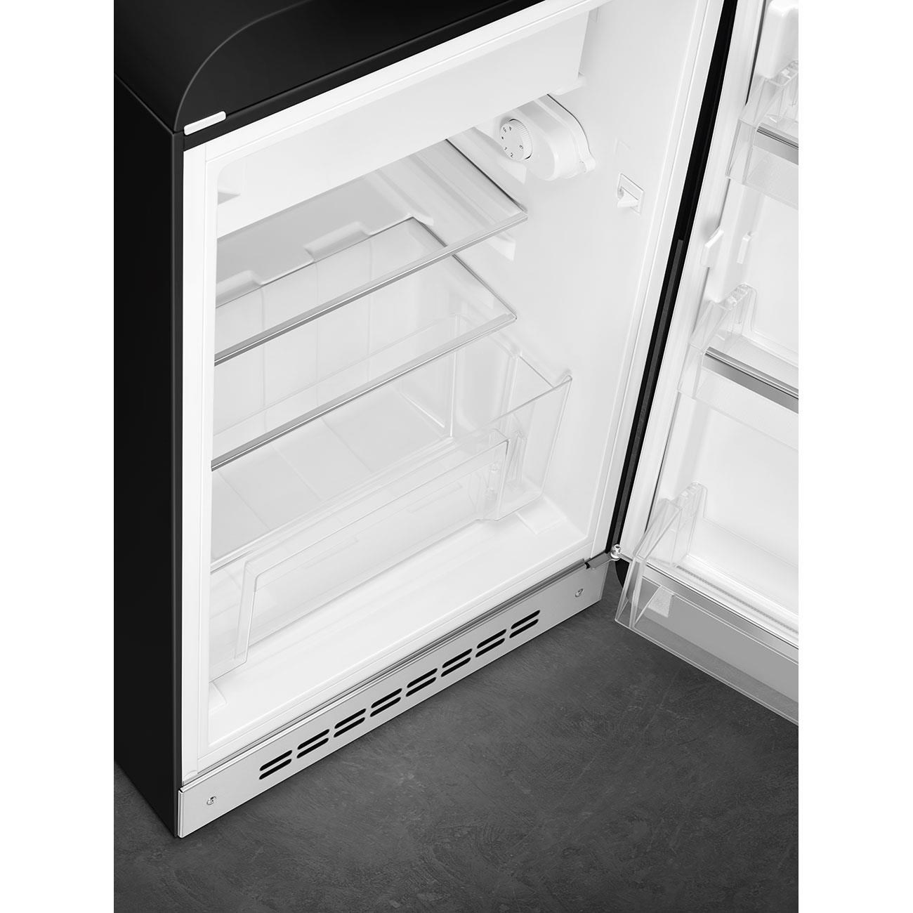 Smeg Fab10 Siyah Retro Mini Buzdolabı Sağ Menteşe