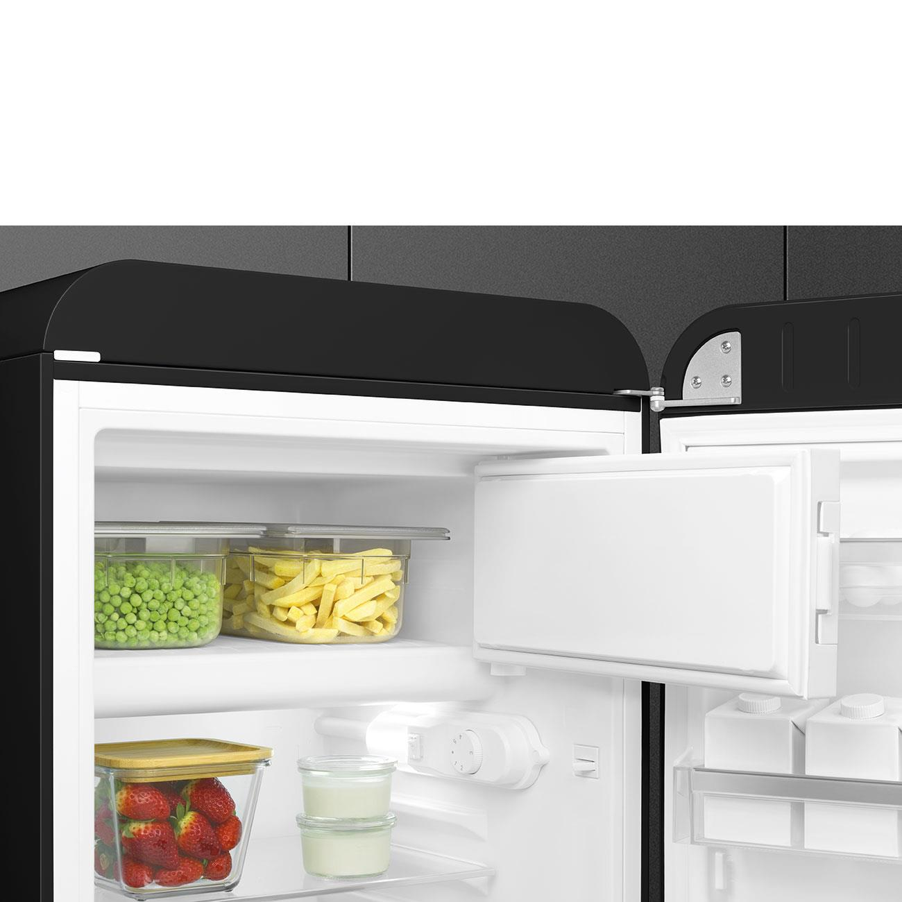 Smeg Fab10 Siyah Retro Mini Buzdolabı Sağ Menteşe