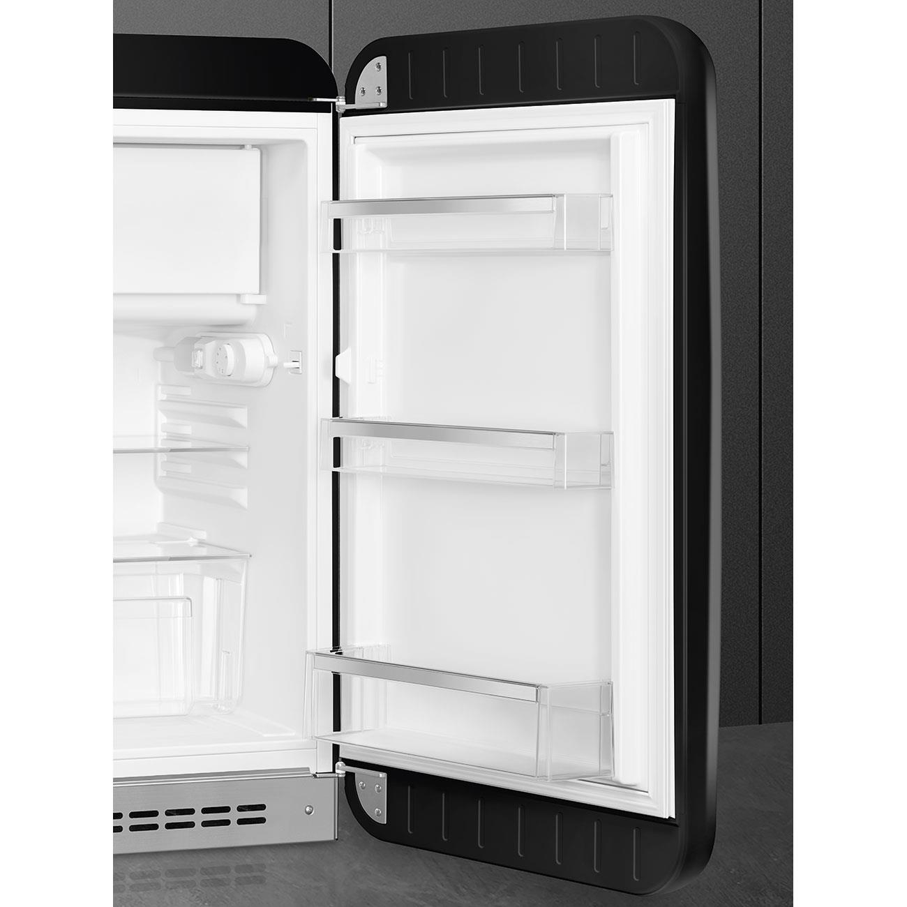 Smeg Fab10 Siyah Retro Mini Buzdolabı Sağ Menteşe