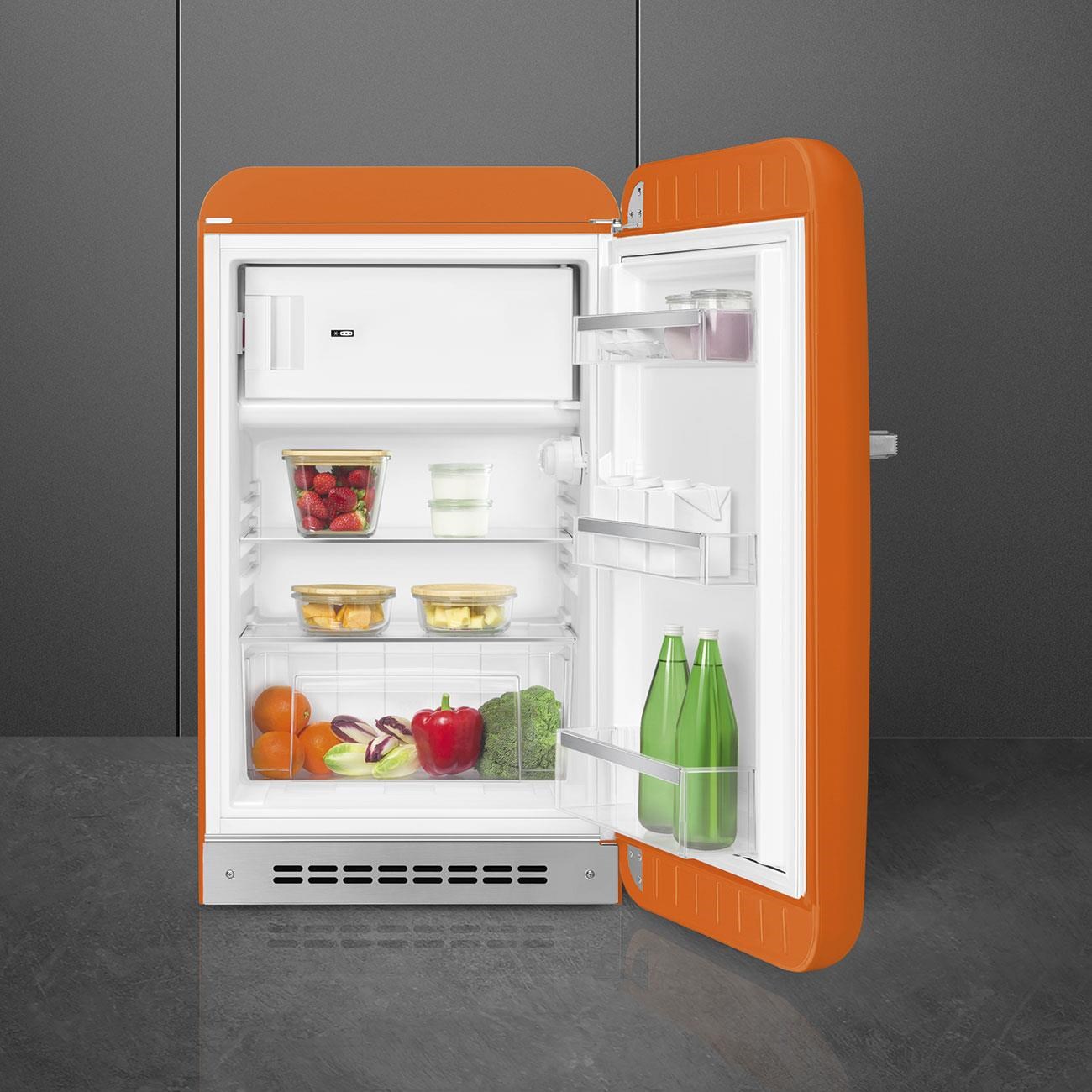 Smeg Fab10 Turuncu Retro Mini Buzdolabı Sağ Menteşe