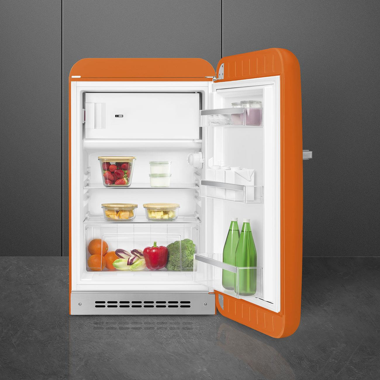 Smeg Fab10 Turuncu Retro Mini Buzdolabı Sağ Menteşe