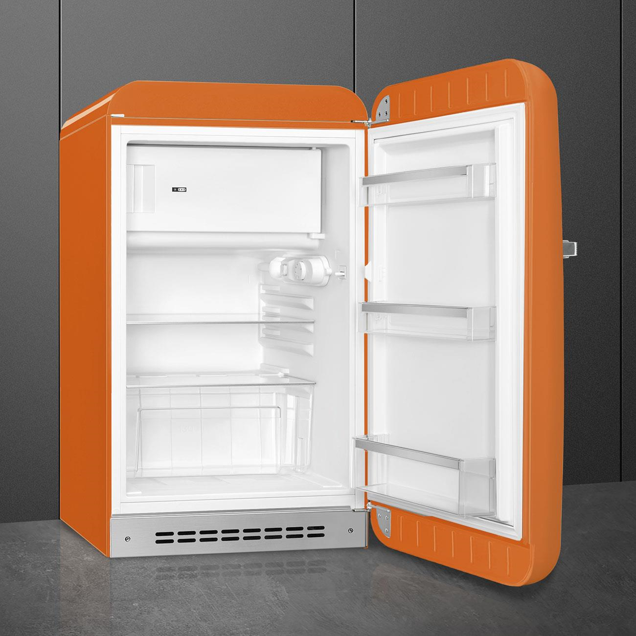 Smeg Fab10 Turuncu Retro Mini Buzdolabı Sağ Menteşe