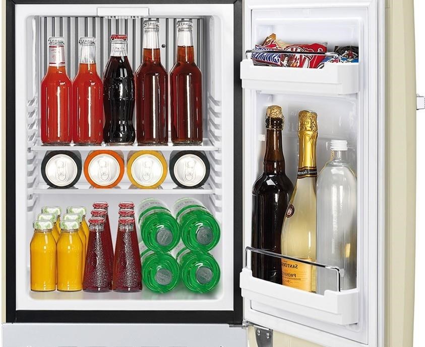 Smeg Fab5 Krem Retro Mini Buzdolabı Sağ Menteşe