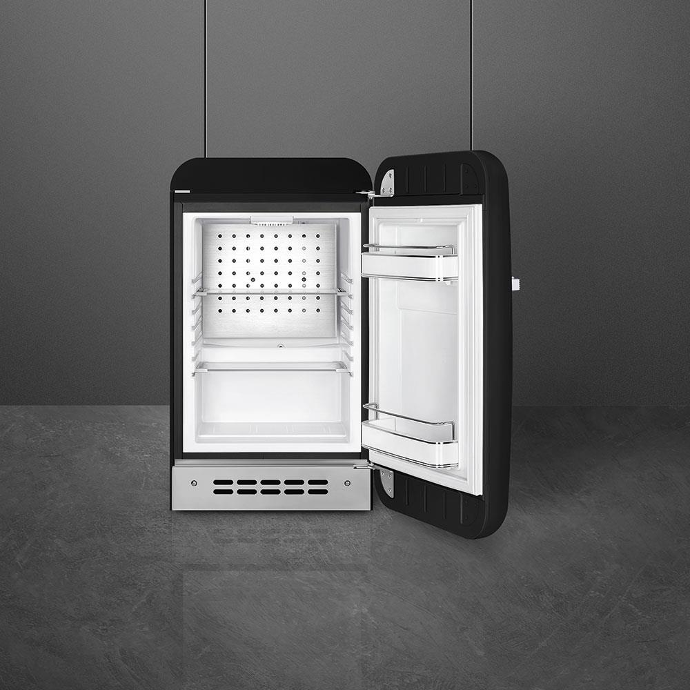 Smeg Fab5 Siyah Retro Mini Buzdolabı Sağ Menteşe