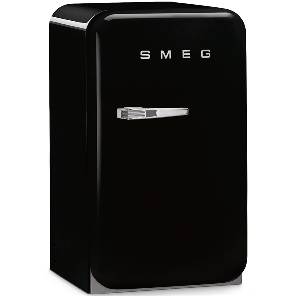 Smeg Fab5 Siyah Retro Mini Buzdolabı Sağ Menteşe