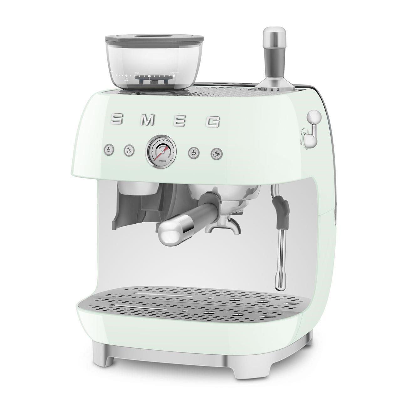 Smeg Kahve Öğütücülü Espresso Makinası Pastel Yeşil