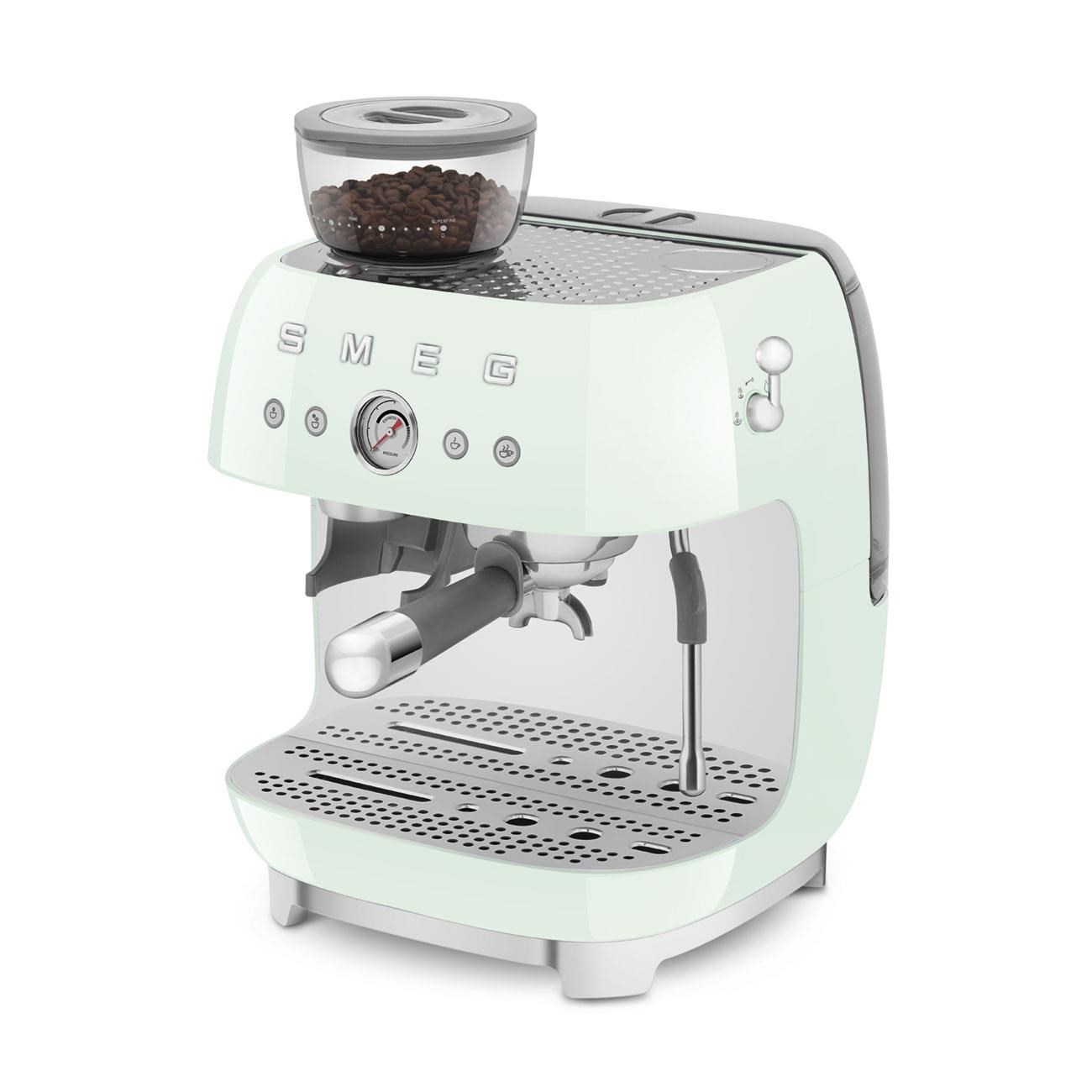 Smeg Kahve Öğütücülü Espresso Makinası Pastel Yeşil