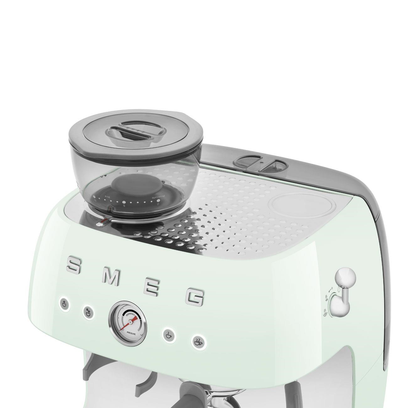 Smeg Kahve Öğütücülü Espresso Makinası Pastel Yeşil