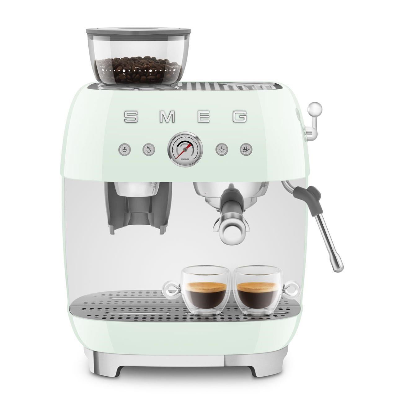 Smeg Kahve Öğütücülü Espresso Makinası Pastel Yeşil