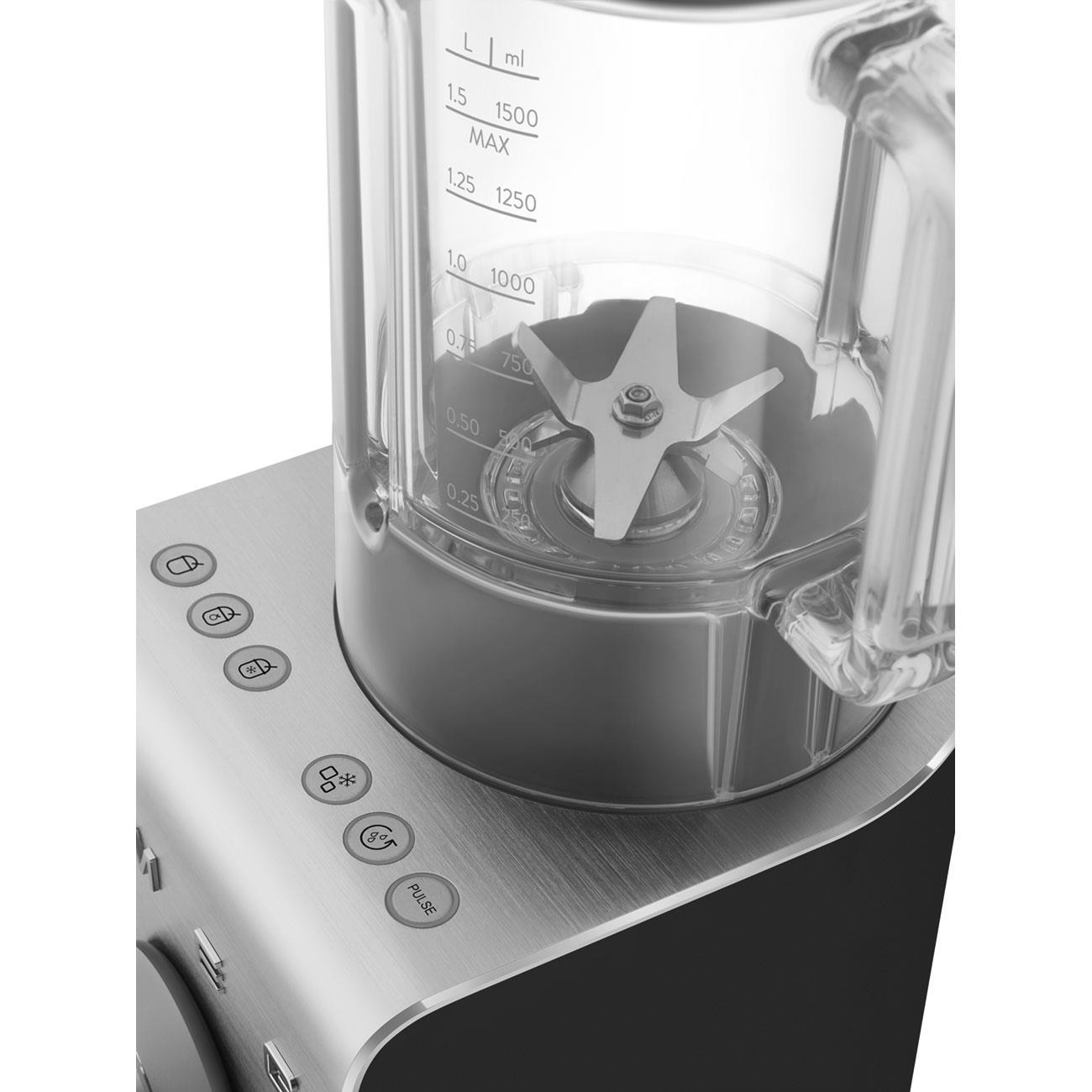 Smeg Power Blender Vakum Aksesuarlı Mat Siyah