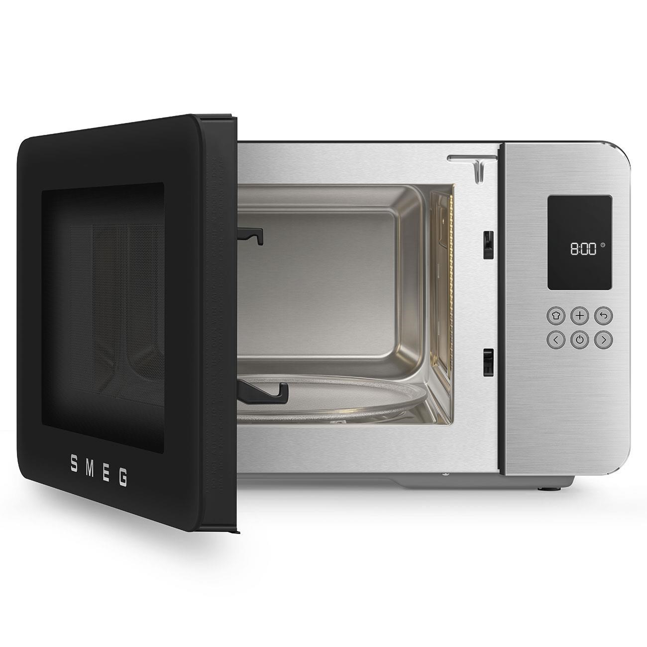 Smeg Retro Solo Izgaralı Mikrodalga Fırın Mat Siyah