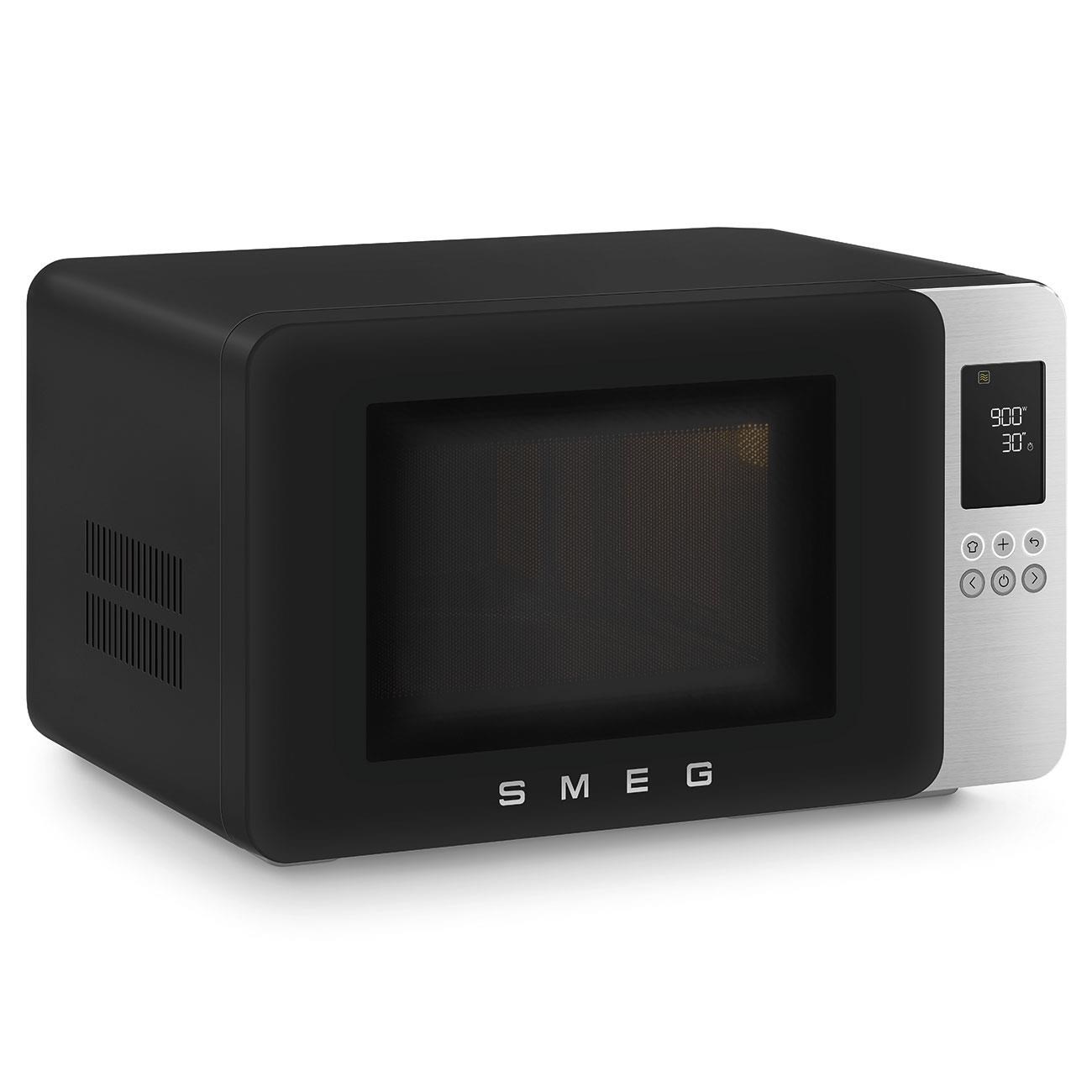 Smeg Retro Solo Izgaralı Mikrodalga Fırın Mat Siyah