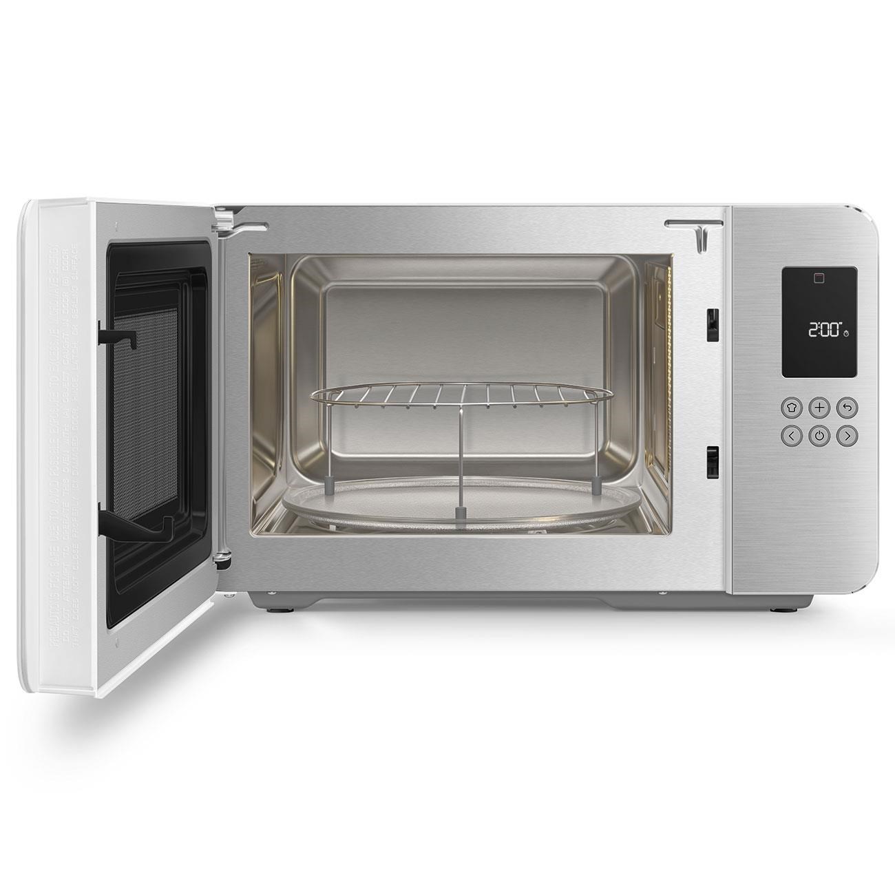 Smeg Retro Solo Izgaralı Mikrodalga Fırın Mat Beyaz
