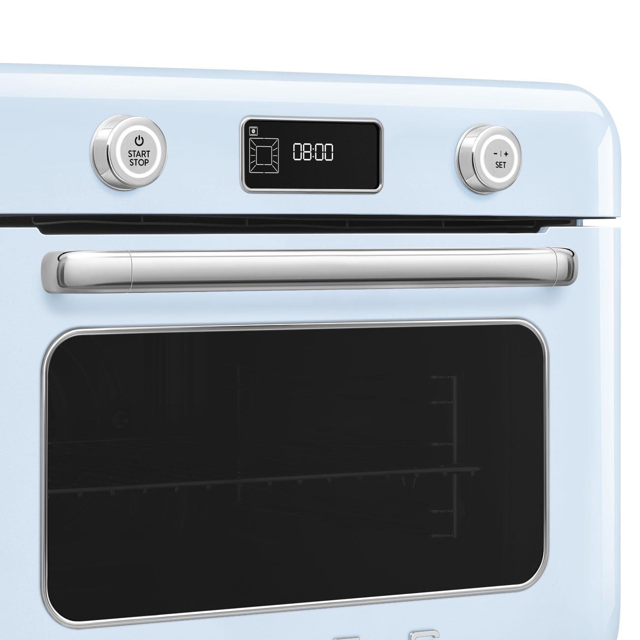 Smeg Retro Solo Kombi Buharlı Fırın Pastel Mavi