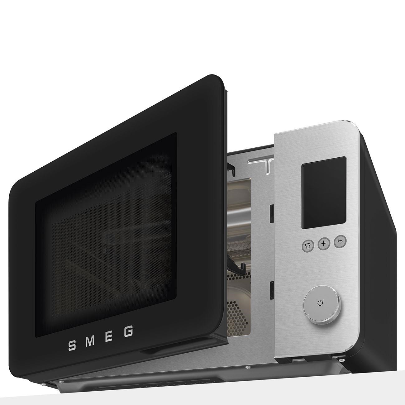 Smeg Retro Solo Kombi Mikrodalga Fırın Mat Siyah