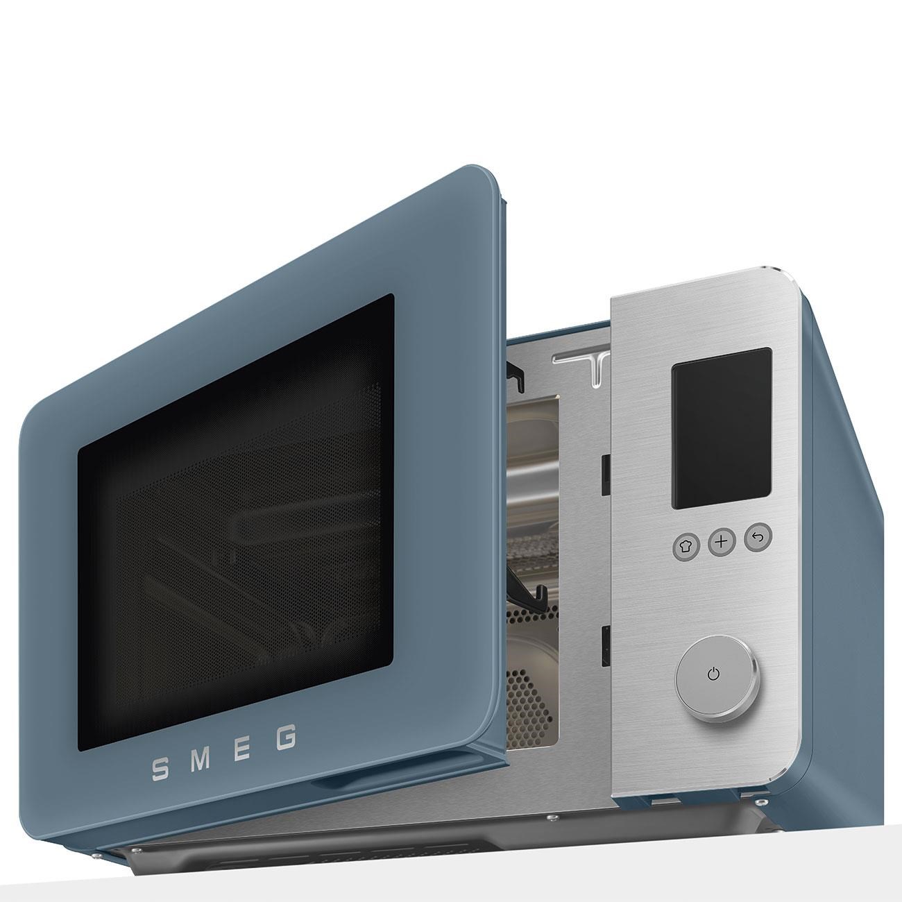 Smeg Retro Solo Kombi Mikrodalga  Storm Blue