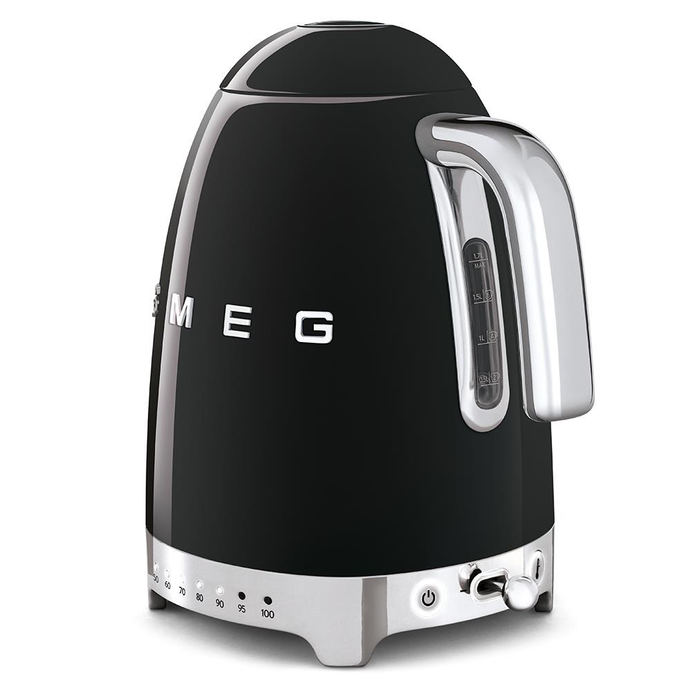 Smeg Siyah Isı Ayarlı Kettle KLF04BLEU