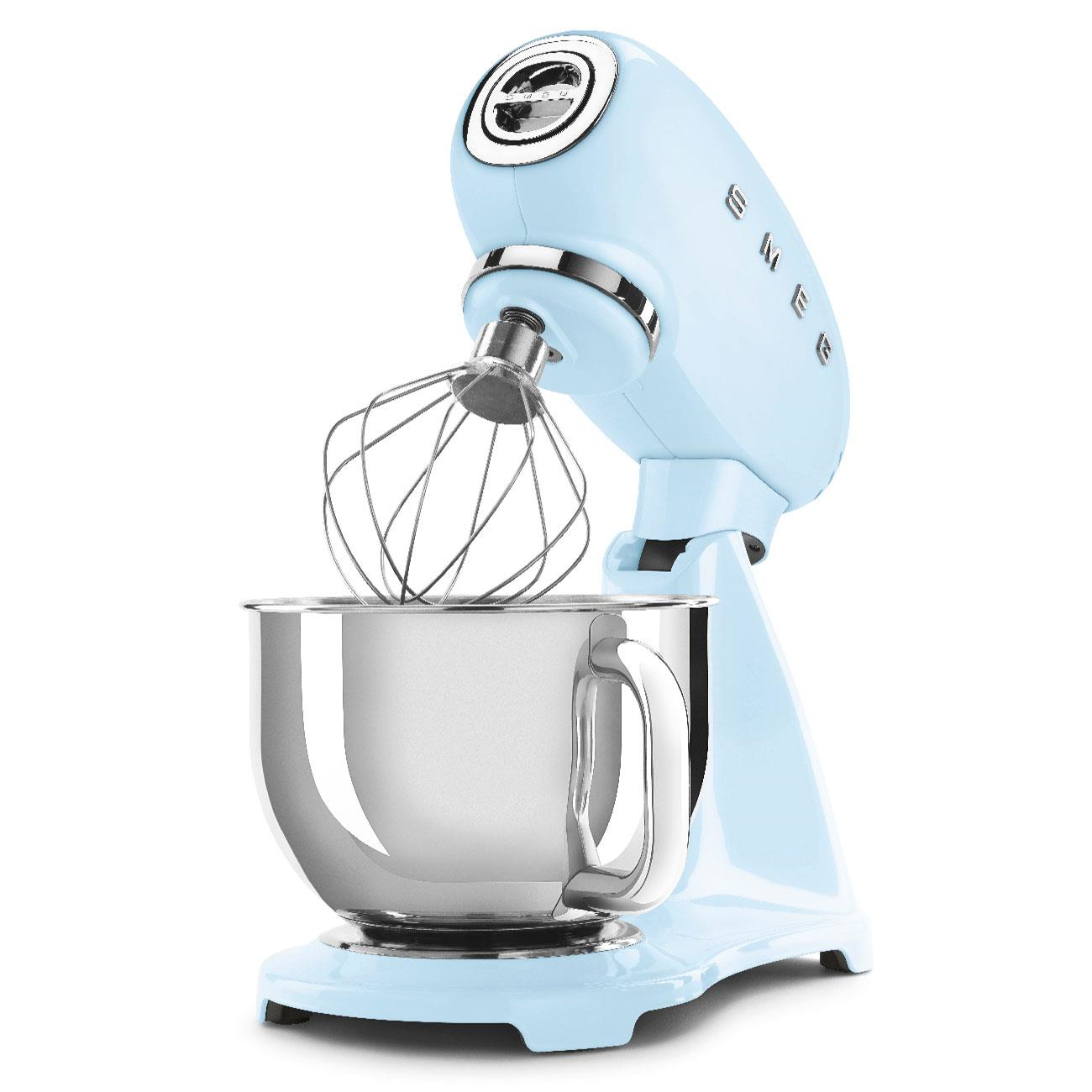 SMEG SMF03PBEU STAND MİKSER/HAMUR KARIŞTIRMA MAKİNESİ KOMPLE PASTEL MAVİ GÖVDE