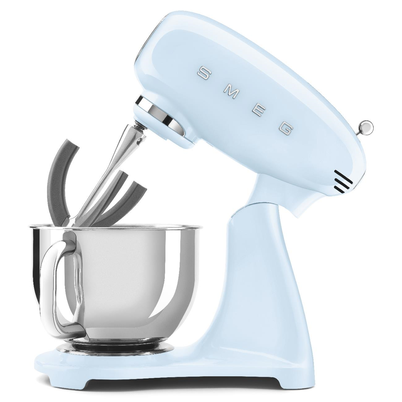 SMEG SMF03PBEU STAND MİKSER/HAMUR KARIŞTIRMA MAKİNESİ KOMPLE PASTEL MAVİ GÖVDE