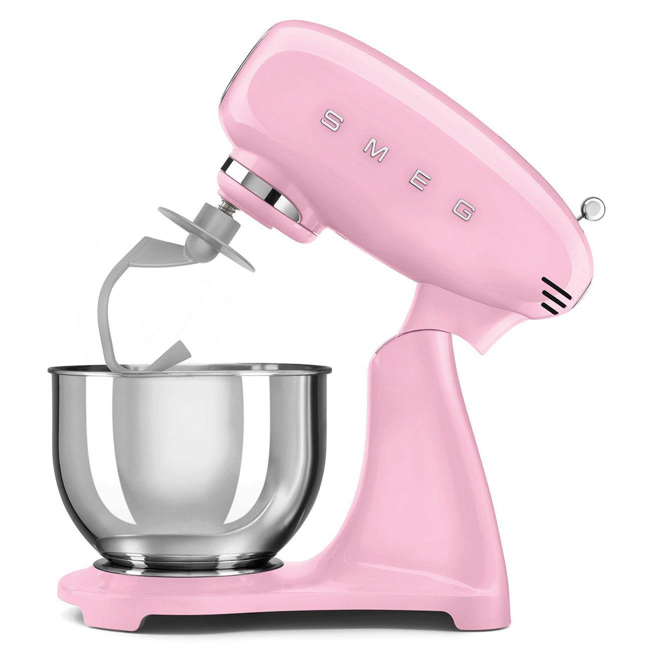 SMEG SMF03PKEU STAND MİKSER/HAMUR KARIŞTIRMA MAKİNESİ KOMPLE PEMBE GÖVDE