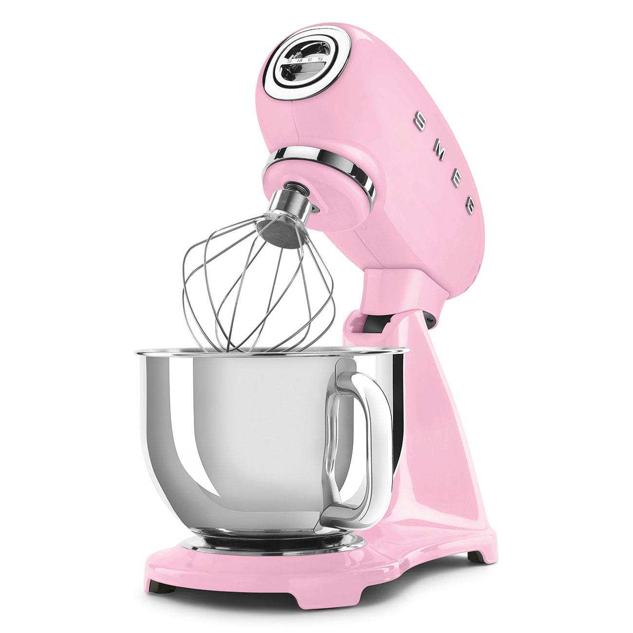 SMEG SMF03PKEU STAND MİKSER/HAMUR KARIŞTIRMA MAKİNESİ KOMPLE PEMBE GÖVDE