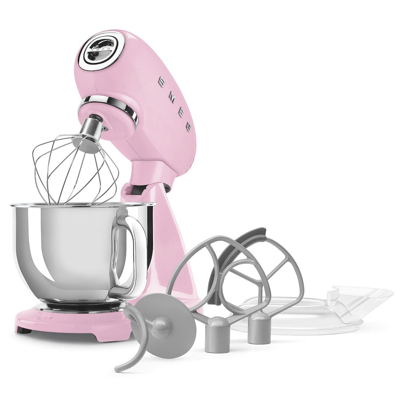 SMEG SMF05 Stand Mikser - Hamur Yoğurma Komple Pembe Gövde