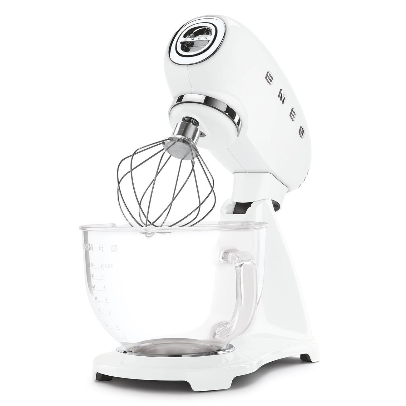 SMEG STAND MİKSER BEYAZ CAM KASELİ