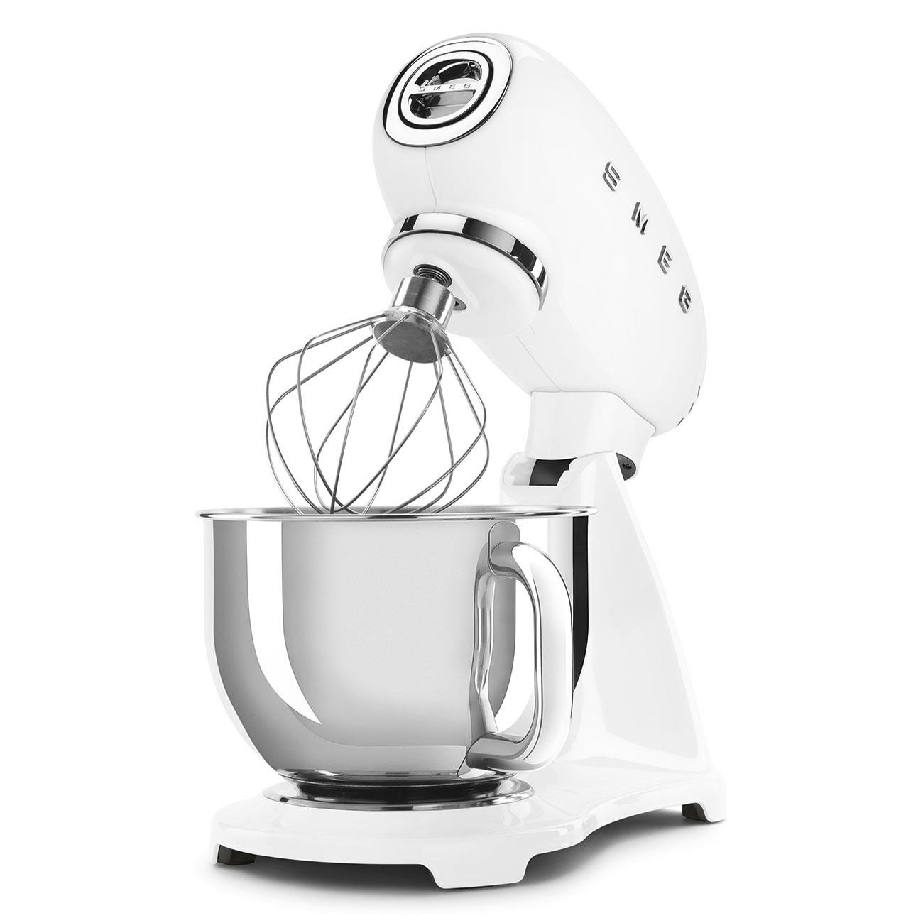 SMEG TAM RENKLİ KOMPLE BEYAZ GÖVDE STAND MİKSER