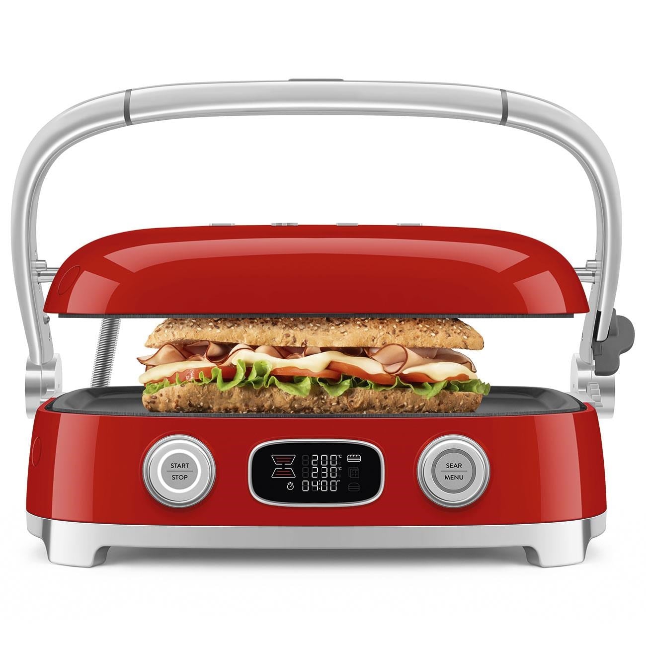 Smeg Waffle & Grill ve Tost Makinesi Kırmızı