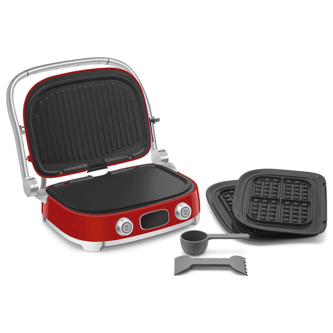 Smeg Waffle & Grill ve Tost Makinesi Kırmızı