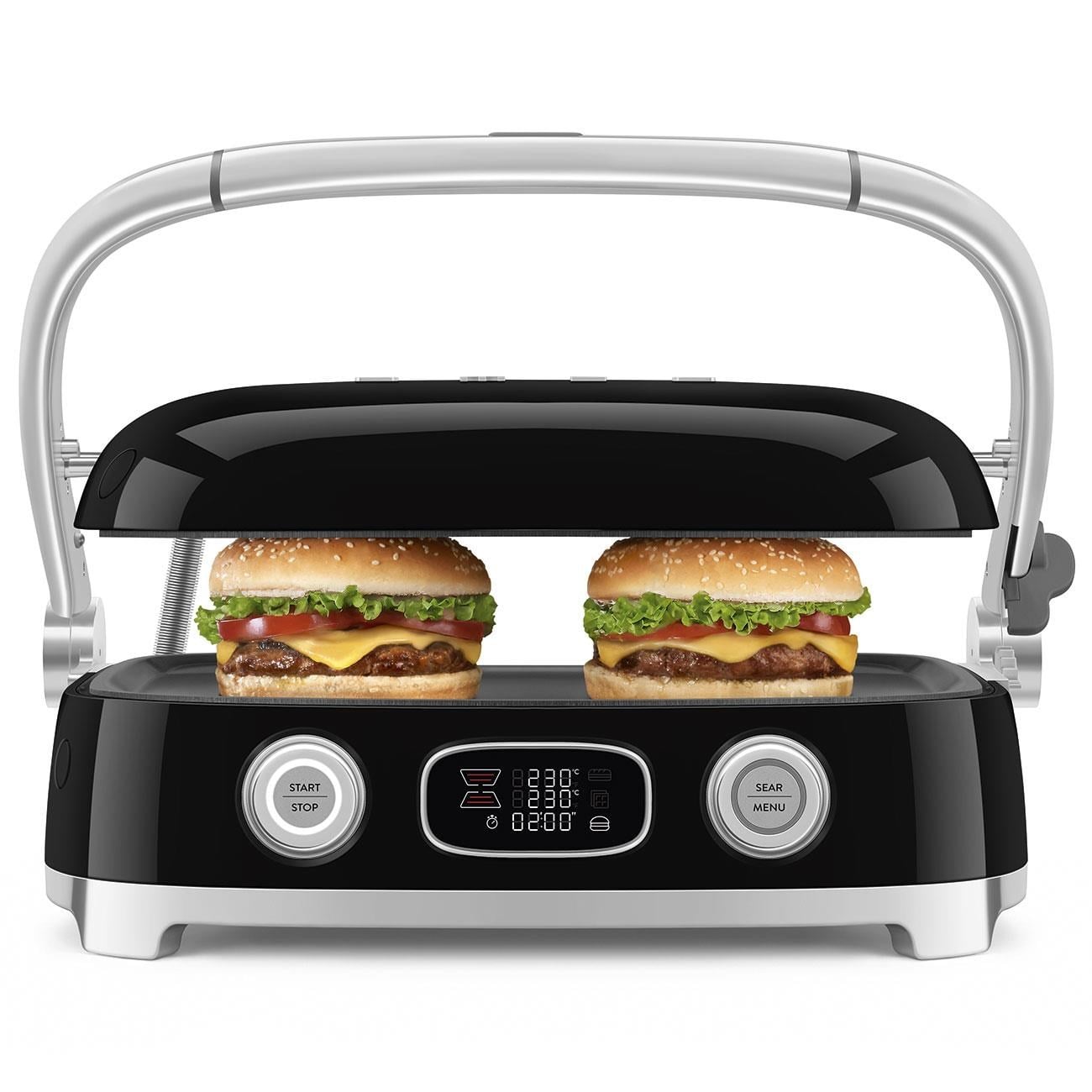 Smeg Waffle & Grill ve Tost Makinesi Siyah