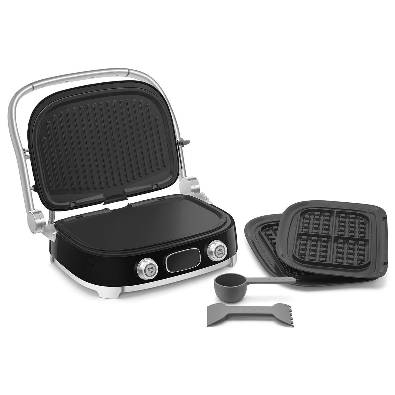 Smeg Waffle & Grill ve Tost Makinesi Siyah