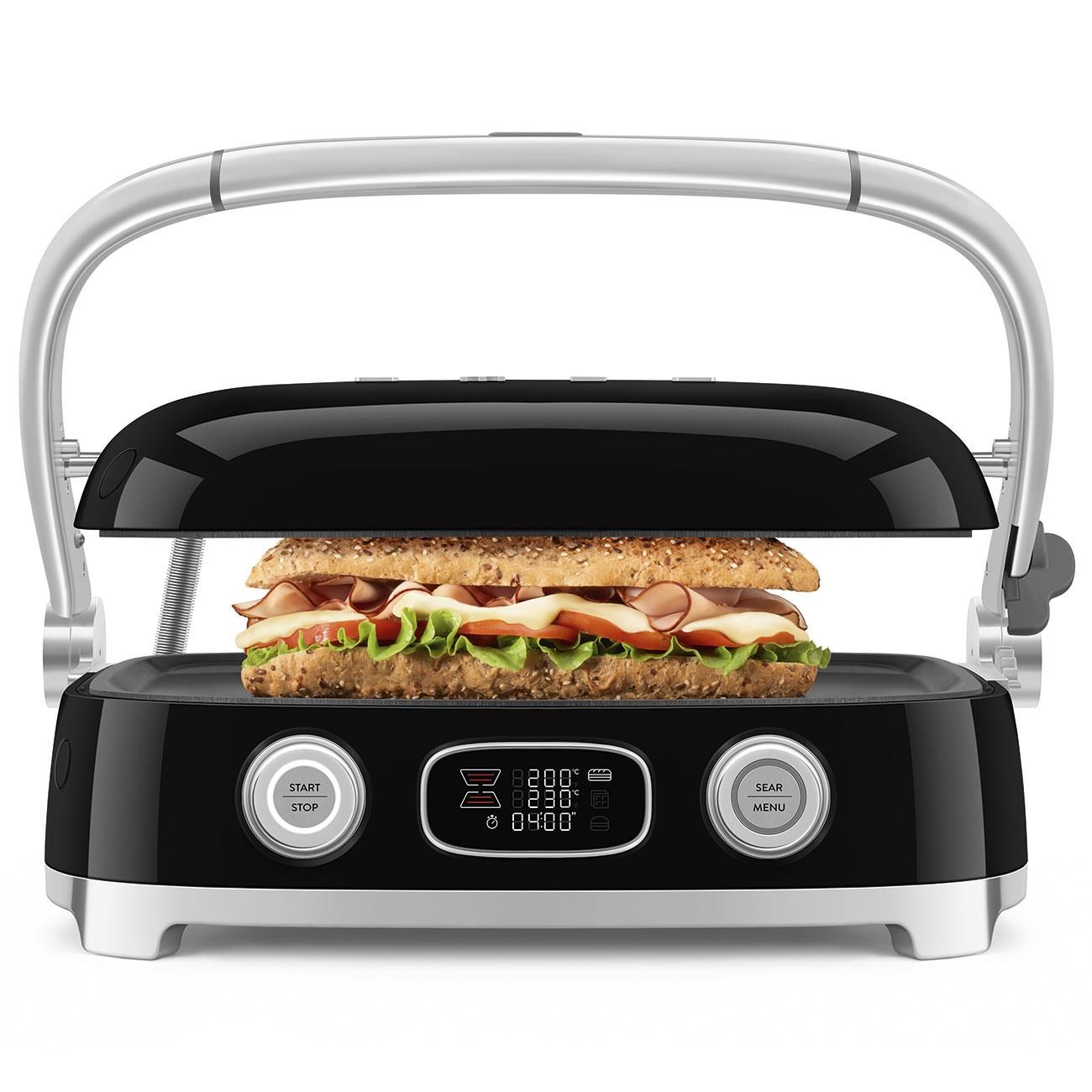 Smeg Waffle & Grill ve Tost Makinesi Siyah