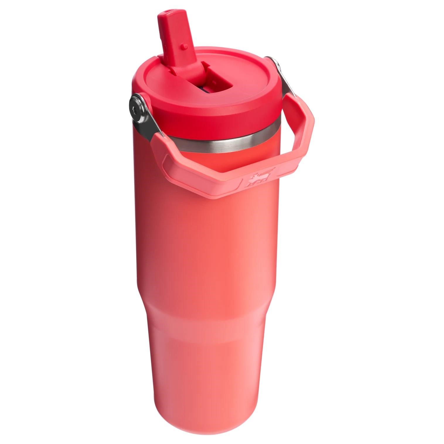 Stanley The IceFlow Flip Straw Pipetli Termos Bardak Hot Coral 0,89Lt. - 10-12043-076