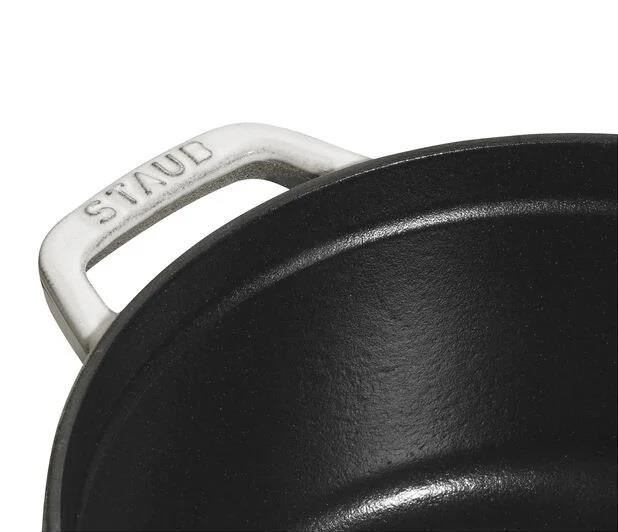 Staub 24cm 3,7Lt Trüf Beyazı Yuvarlak Döküm Tencere - 405014120