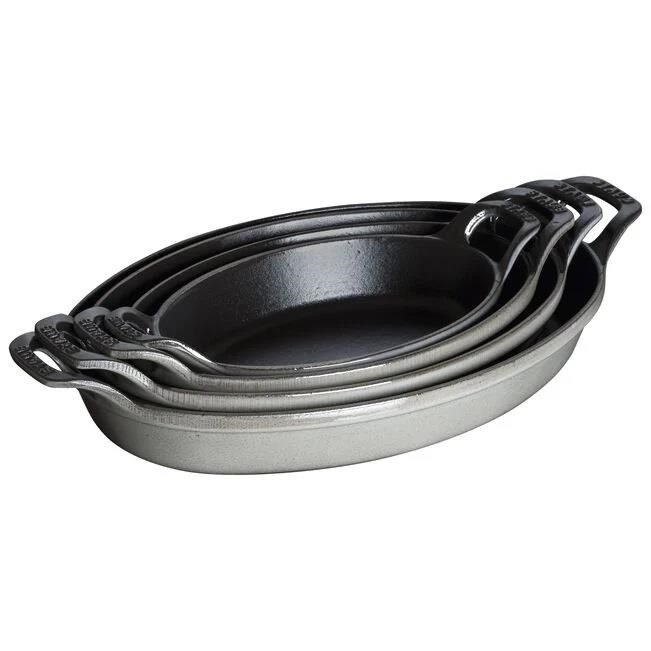 Staub 24cm Çift Kulplu Demir Döküm Sahan/Fırın Kabı Grafit Gri - 405095620