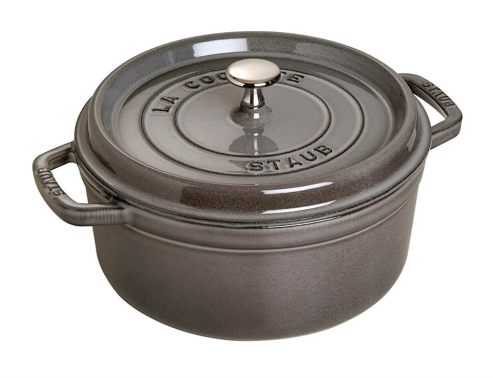 Staub 26cm 5,25Lt Grafit Gri Yuvarlak Döküm Tencere - 405093120