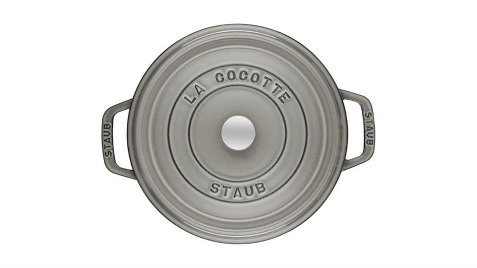 Staub 26cm 5,25Lt Grafit Gri Yuvarlak Döküm Tencere - 405093120
