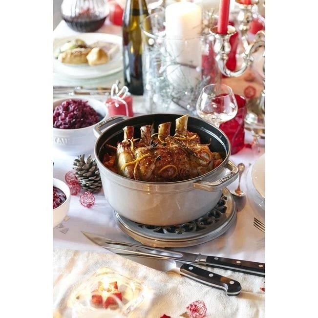 Staub 26cm 5,25Lt Grafit Gri Yuvarlak Döküm Tencere - 405093120