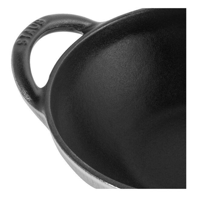 Staub Cam Kapaklı Baby Wok Tava Gri 16CM