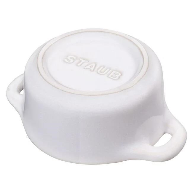 STAUB CERAMIQUE MİNİ DÖKÜM TENCERE FİLDİŞİ 10 CM 200 ML YUVARLAK - 405119970