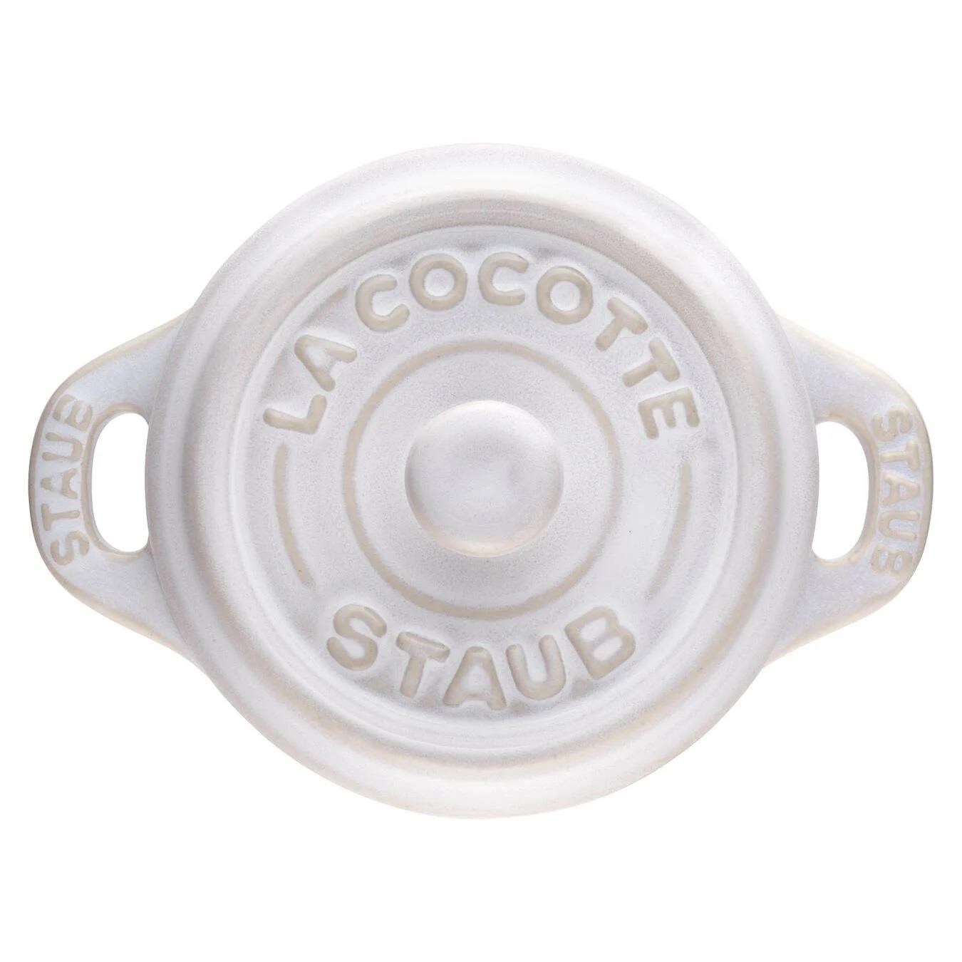 STAUB CERAMIQUE MİNİ DÖKÜM TENCERE FİLDİŞİ 10 CM 200 ML YUVARLAK - 405119970