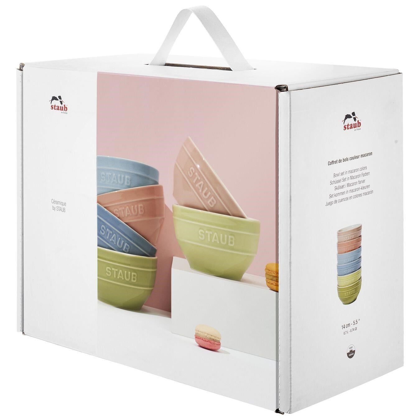 Staub Ceramique Seramik 6-Parça Karışık Renkler Kase Seti Macaron