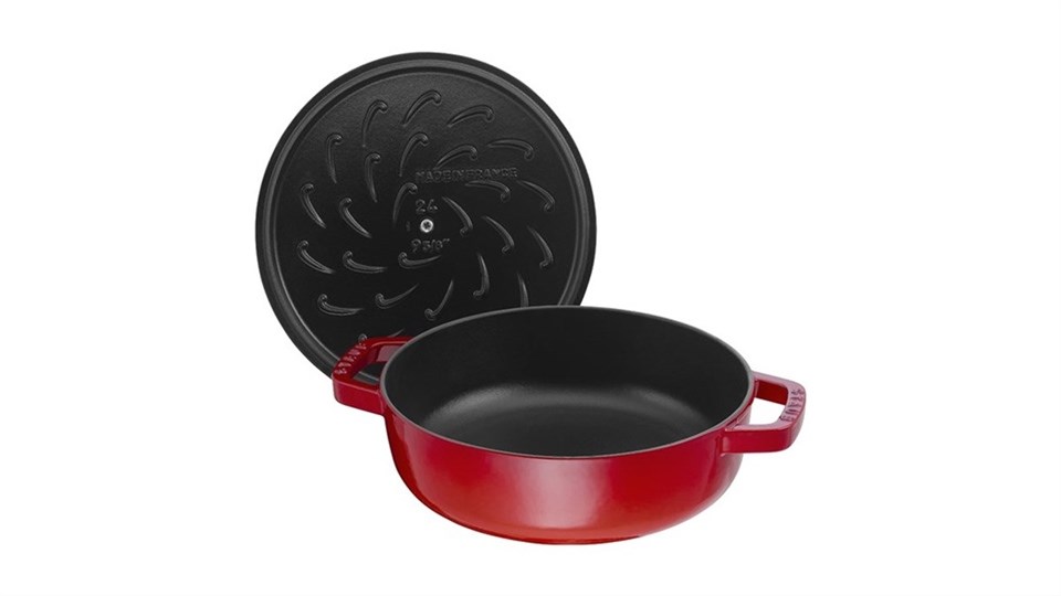 Staub Chistera Yağmur Efektli Kapaklı Döküm Tencere - 405114740