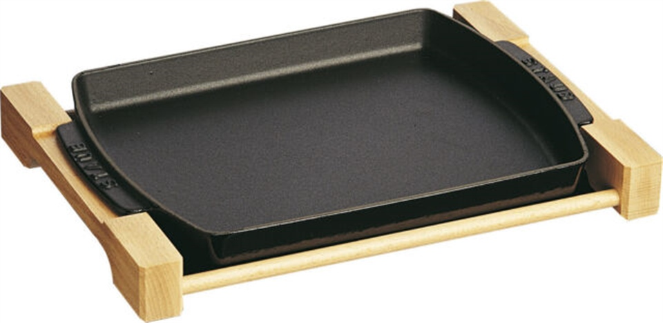 Staub Demir Döküm Servis Tabağı 33cm x 22cm Siyah - 405095230