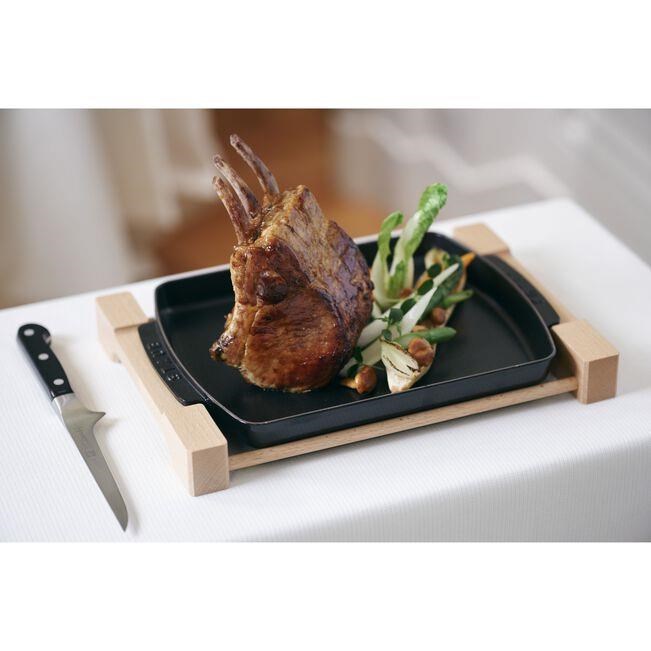 Staub Demir Döküm Servis Tabağı 33cm x 22cm Siyah - 405095230