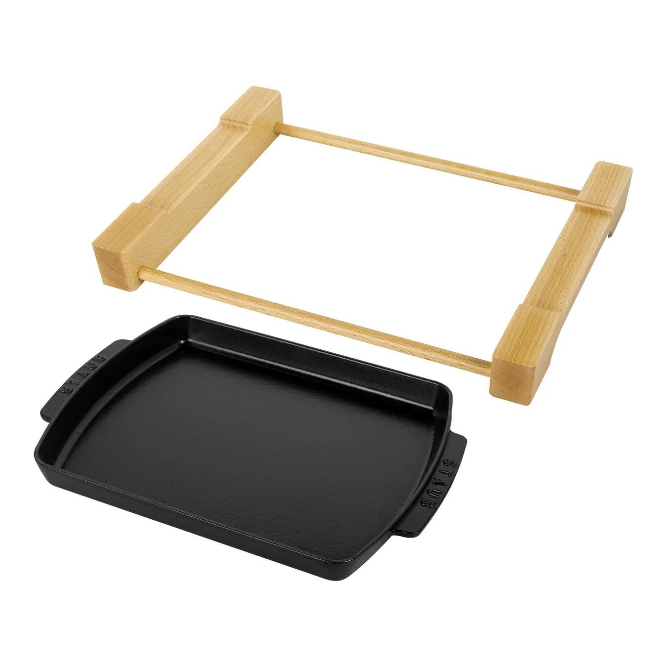 Staub Demir Döküm Servis Tabağı 33cm x 22cm Siyah - 405095230