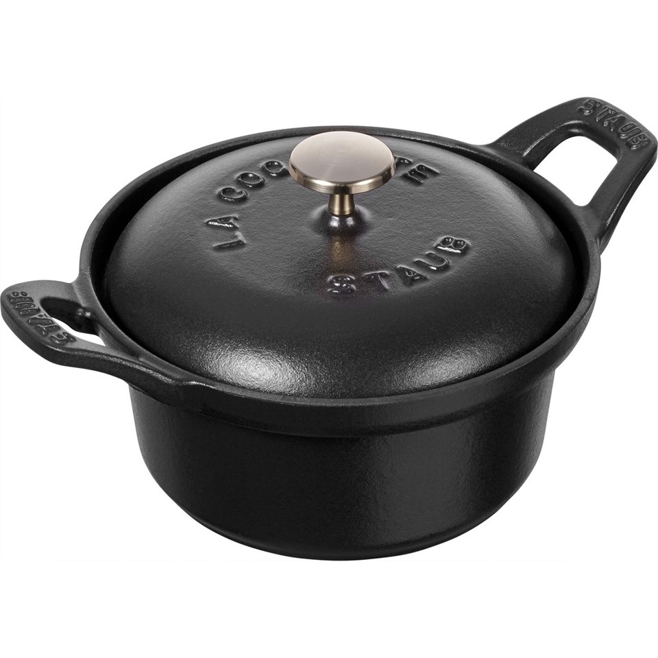 Staub LA COCOTTE 12cm Döküm Tencere Siyah 500ml Yuvarlak