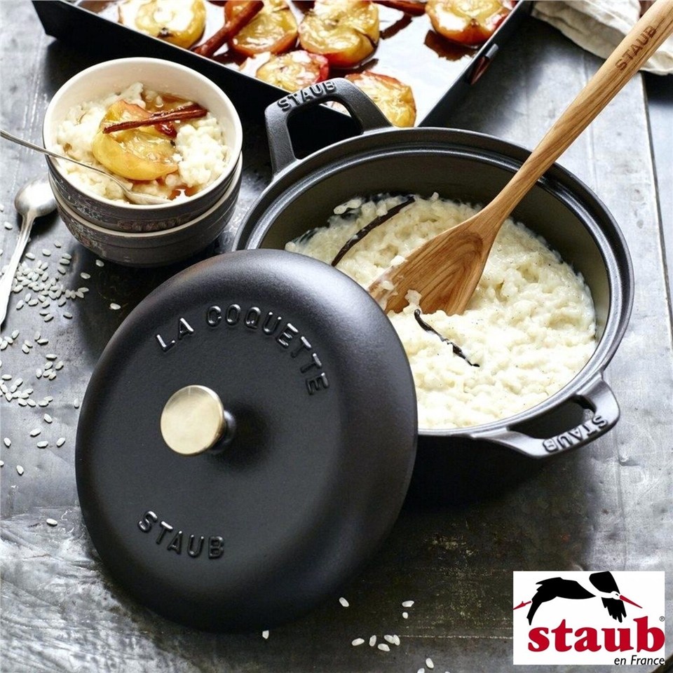Staub LA COCOTTE 12cm Döküm Tencere Siyah 500ml Yuvarlak