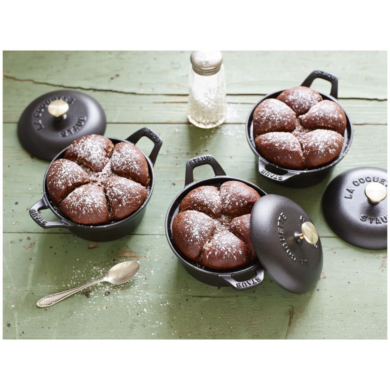 Staub LA COCOTTE 12cm Döküm Tencere Siyah 500ml Yuvarlak